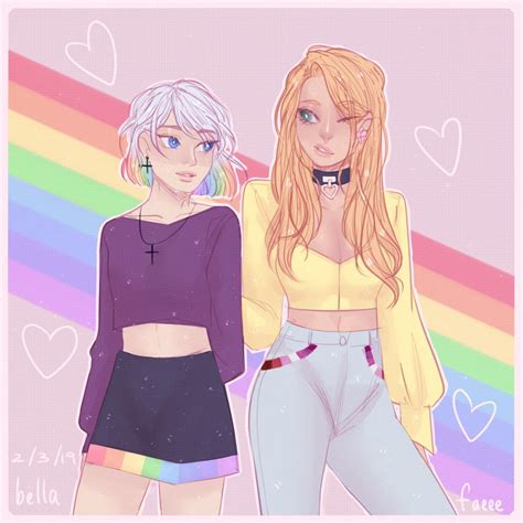 cute lesbian couple drawing|Lgbtq Couple Drawing Images .